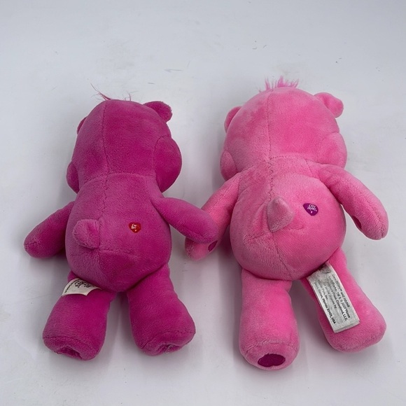 2 Pcs Care Bears Cheer Bear Pink Rainbow Plush 10” & 8” - Picture 4 of 4
